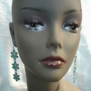 Designer Jewelry - Turquoise colored drop dangle hook earrings Designer Jewelry - Turquoise colored drop dangle hook earrings